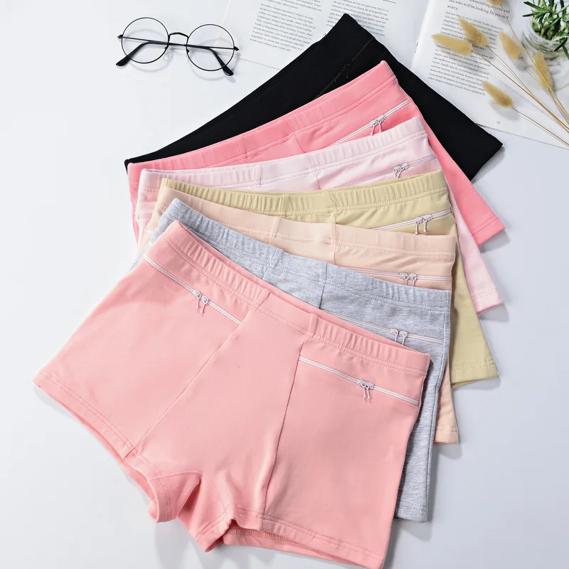 Boxer Brief Pack Cotton - Shorts de Verano con Bolsillos para