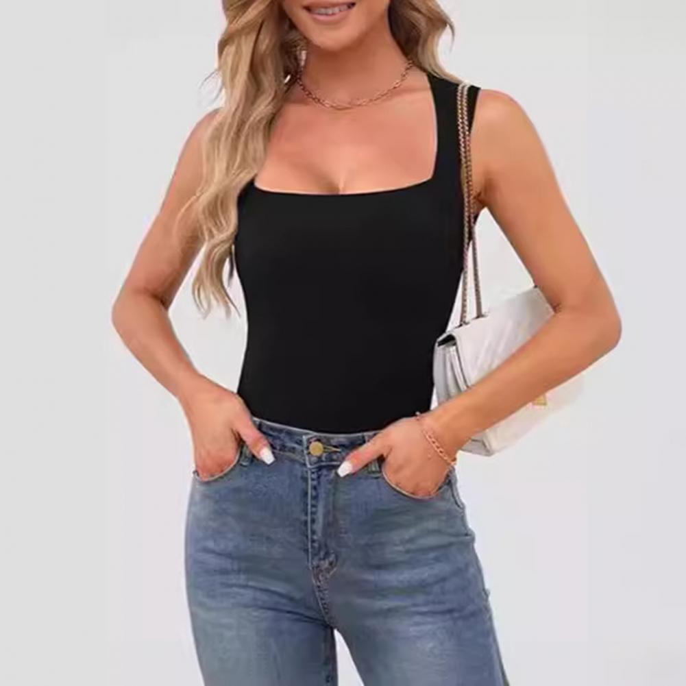 Tank Top Ribbed - Camisola de tirantes para mujer, estilo