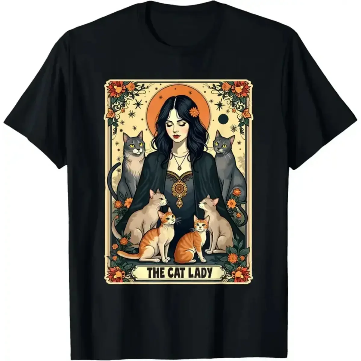 Camiseta Unisex 'The Cat Lady' - Undershirt Crew Neck reseña y precio